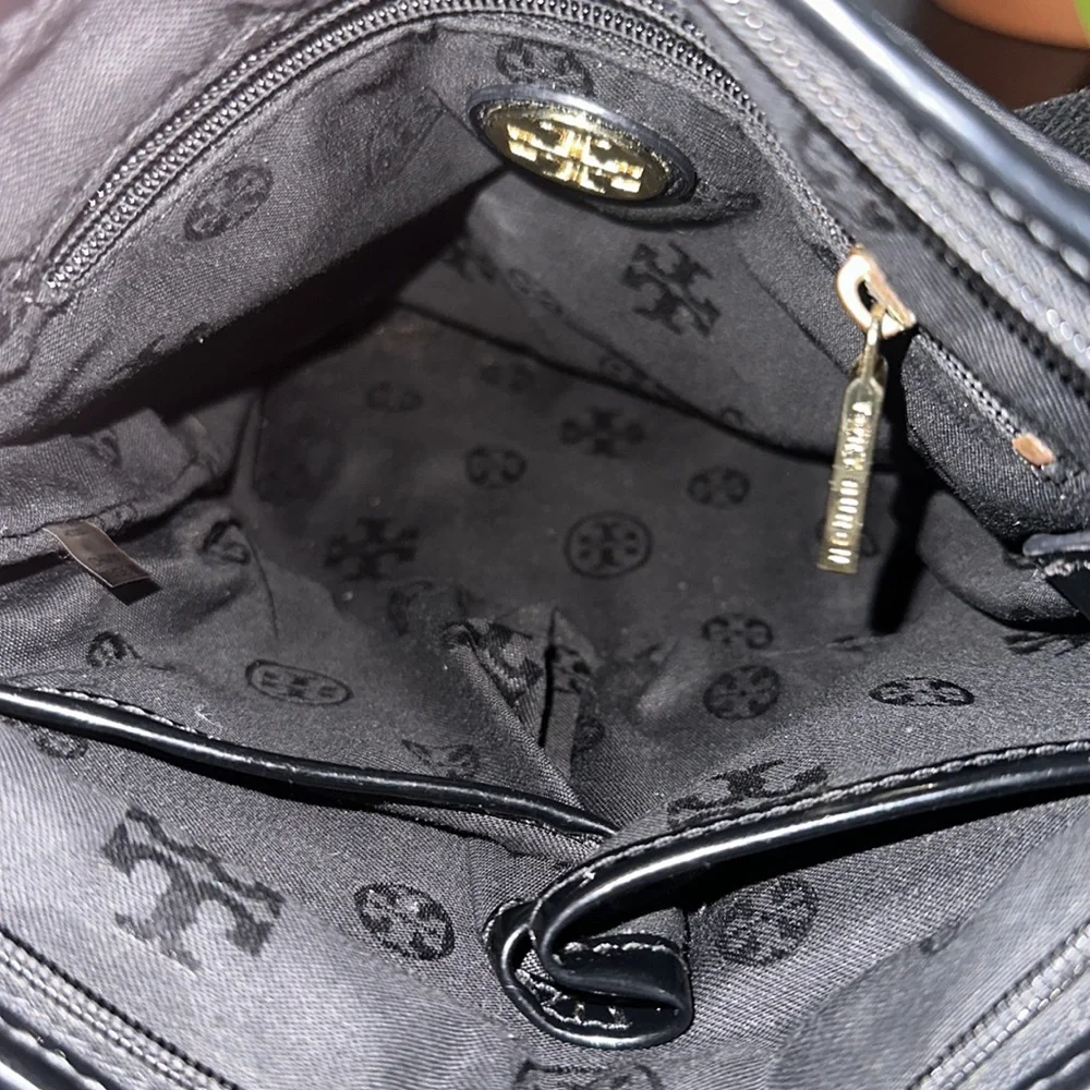 Tory Burch black nylon crossbody bag!